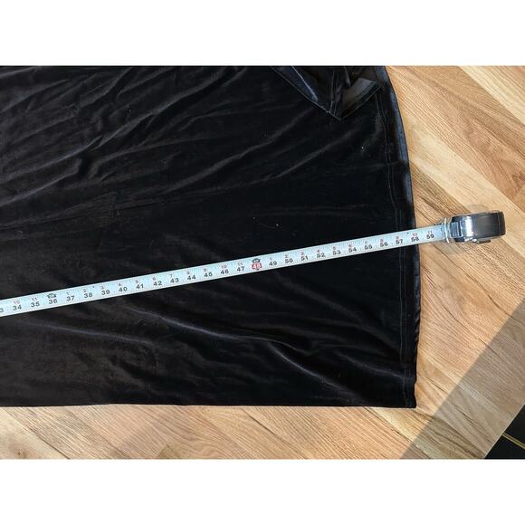 Goth Emo Whimisgoth Maxi Velvet Dress Lace Button Size Small Stretch Smocked - Picture 9 of 9